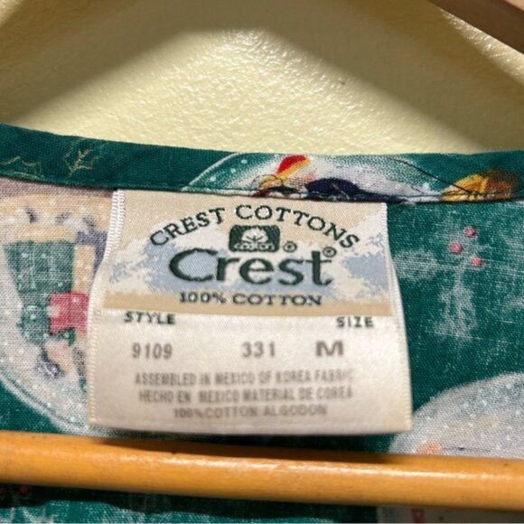 Crest Uniform Christmas Holiday Santa Cla Snow Globe Top Size M - Picture 4 of 4